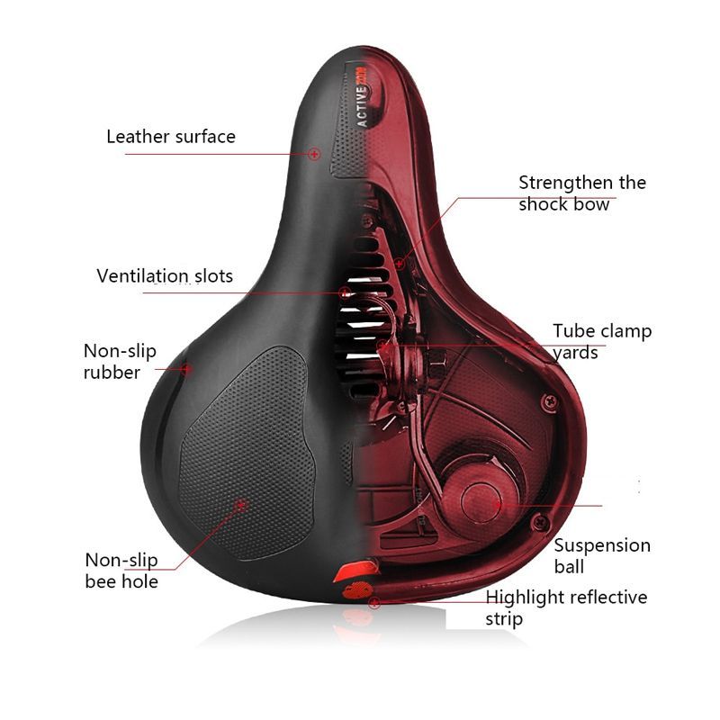 shock absorbing bike saddle